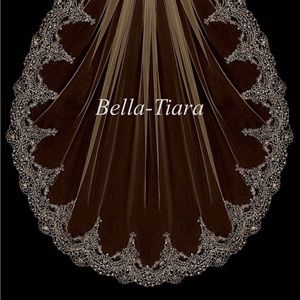 Ivory Gold Champagne Cathedral Wedding Veil